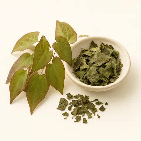 Hojas de horny goat weed (epimedium), ingrediente de Eroferon con icariina